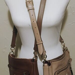 Elegant Brown and Tan Women's Bag